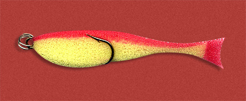 Поролоновая рыбка, оснащенная двойником 12 см