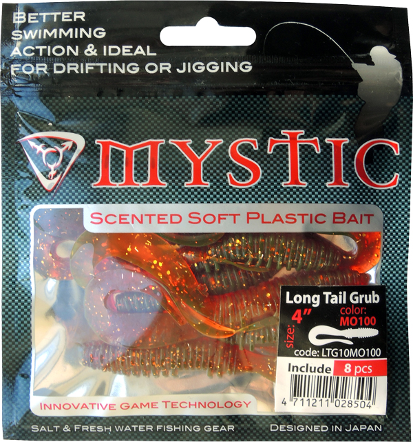 Силиконовая приманка Mystic Long Tail Grub, 10 см (8 шт)